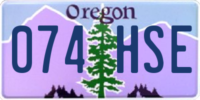 OR license plate 074HSE