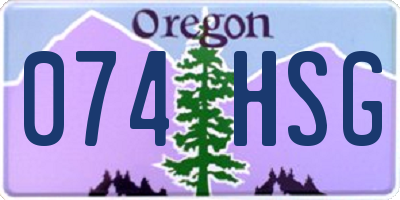 OR license plate 074HSG