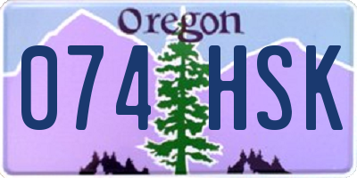 OR license plate 074HSK