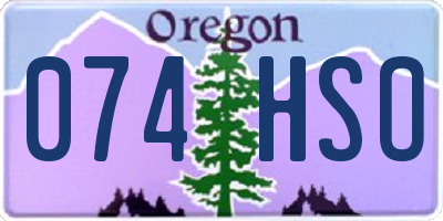 OR license plate 074HSO