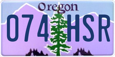 OR license plate 074HSR