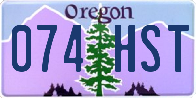 OR license plate 074HST