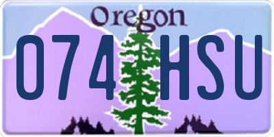 OR license plate 074HSU