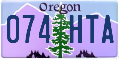 OR license plate 074HTA