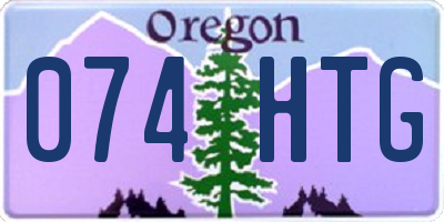 OR license plate 074HTG