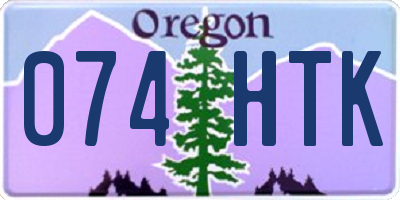 OR license plate 074HTK