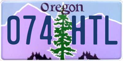 OR license plate 074HTL