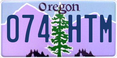 OR license plate 074HTM