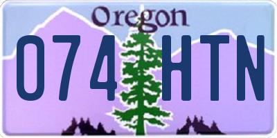 OR license plate 074HTN
