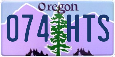 OR license plate 074HTS