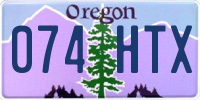 OR license plate 074HTX