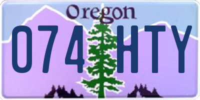 OR license plate 074HTY