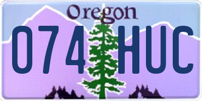 OR license plate 074HUC