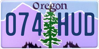 OR license plate 074HUD