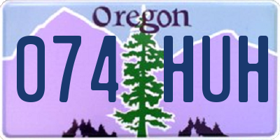 OR license plate 074HUH