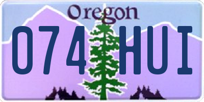 OR license plate 074HUI
