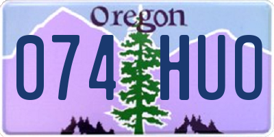 OR license plate 074HUO