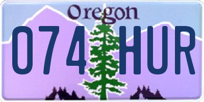 OR license plate 074HUR