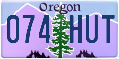 OR license plate 074HUT