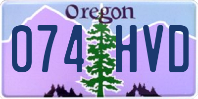 OR license plate 074HVD