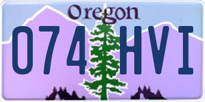 OR license plate 074HVI