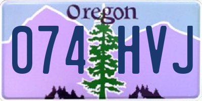 OR license plate 074HVJ