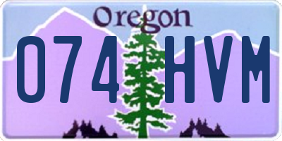 OR license plate 074HVM