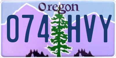 OR license plate 074HVY