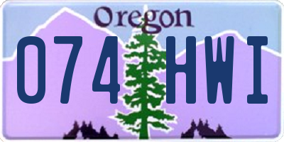 OR license plate 074HWI
