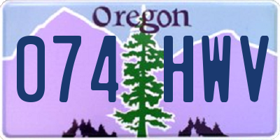 OR license plate 074HWV