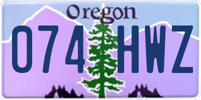 OR license plate 074HWZ