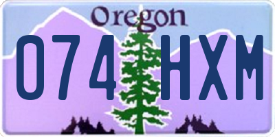OR license plate 074HXM