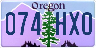 OR license plate 074HXO