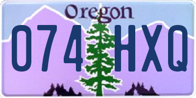 OR license plate 074HXQ