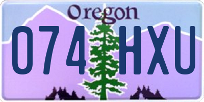 OR license plate 074HXU