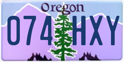 OR license plate 074HXY