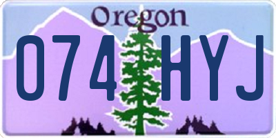 OR license plate 074HYJ