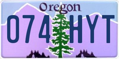 OR license plate 074HYT