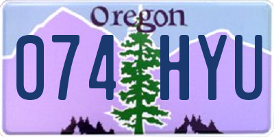 OR license plate 074HYU
