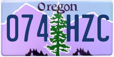 OR license plate 074HZC