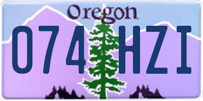 OR license plate 074HZI