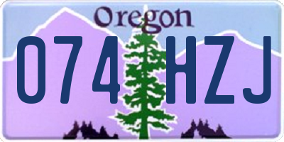 OR license plate 074HZJ