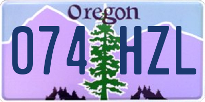 OR license plate 074HZL