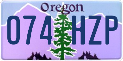 OR license plate 074HZP