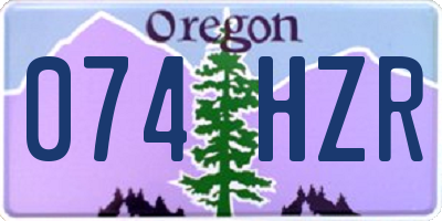 OR license plate 074HZR