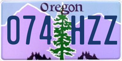 OR license plate 074HZZ