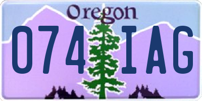 OR license plate 074IAG