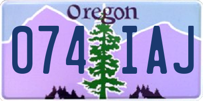 OR license plate 074IAJ