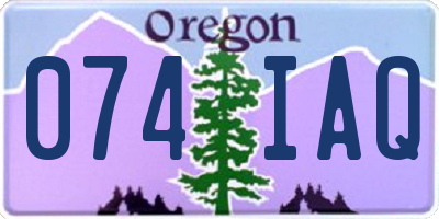 OR license plate 074IAQ