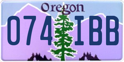 OR license plate 074IBB